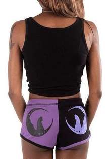 Too Fast ★ The Moon Cat Purple Two-Tone Dolphin Shorts ★ NWT