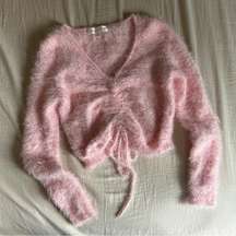 Sugar Moon Baby Pink Ballet Barbie Fuzzy Sweater