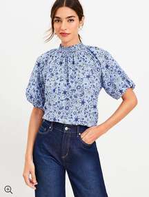 LOFT blue blouse