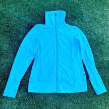 Xersion Turquoise Performance Activewear Jacket Stretch Pocket Thumbholes Sz M