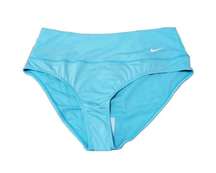 Nike Copa/Blue-Teal Essential High-Waist Banded Bikini Swim Bottom, US XL-NWT