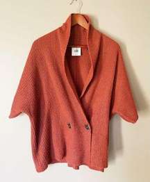 Cabi Love Carol Rosewood Button Cardigan Sweater Red Ribbed Small 3162