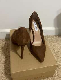 Brown Suede Pumps