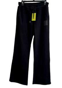 DKNY Sport High Rise Performance Drawstring Track Pants Black Women's Small