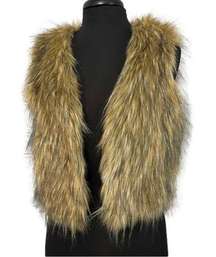 Belle Du Jour Faux Fur Brown Tan Vest