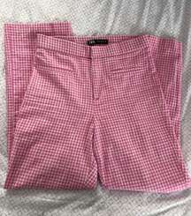 pink Gingham Trousers