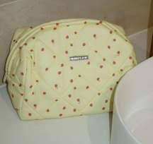 Yellow Strawberry Cosmetic Bag