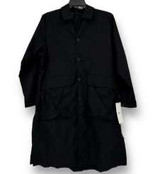 Lululemon Lab Oversized Coat Womens Size 10 Solid Black Long Length