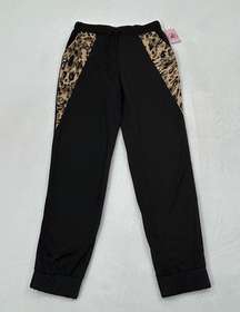Juicy Couture Black Leopard Print Animal Swirl Lounge Joggers Sweatpants Women M