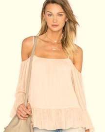 Lovers + Friends Revolve Papaya Maison Cold Shoulder Top XS