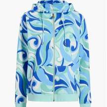 NEW Hill House The Allie Zip-Up Jacket Ocean Kaleidoscope Blue Jacket Small