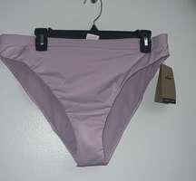 - Nike Essential High Waist Cheeky Bikini Swim Bottom - Lilac Large