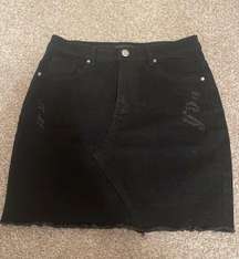 Just Quells Black Denim Skirt 