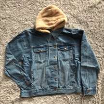 Denim Jacket with Teddy Hoodie