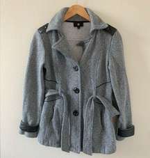 Iz‎ Byer Grey Pea Coat Size S