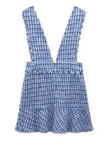 Textured Pinafore Dress