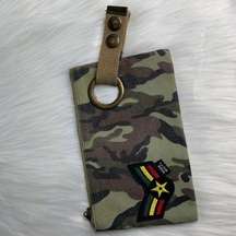 Miss Sixty Camo Canvas Zip Pouch