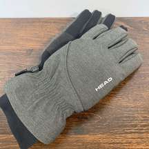 Head Womens Waterproof Touchscreen Insulated Compatible Hybrid Gloves Gray Large