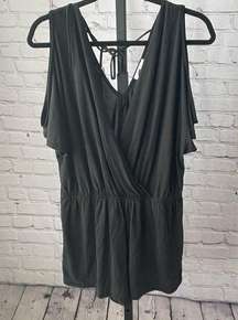 Sun & Shadow Charcoal Grey Shorts Romper Size XL Dark charcoal grey