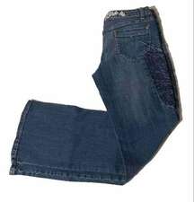 Akademiks Jeans Womens Bootcut 28 Crochet Sides