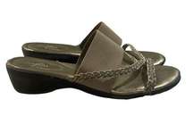 Dex Flex Comfort Small Wedge Elastic Strappy Sandals Size 8