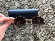 fisher polished gold sunglasses