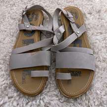 Sorel Ella Women's  Leather Sandals Size 7.5 See Photos Gray