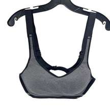 AVIA Womens Sports Bra Padded Comfy Support Active Gray Black Size 38C