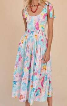 Hunter Bell Braden Dress in Painterly Rainbow Print Size 4