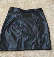 Black Leather Skirt