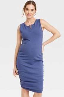 ✨2xHP✨Isabel Maternity Tank Dress Side Ruched✨