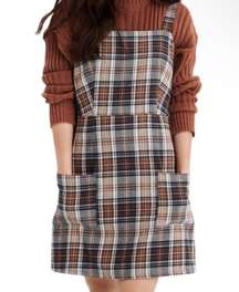 Plaid Dress with Pockets- Size Medium