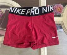 Red Pro Spandex Shorts