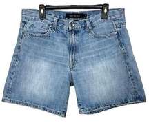 100% Cotton Light Blue Denim Shorts Size 12 EUC