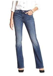Banana Republic Bootcut Flare Leg Zip Up Fit Jeans Womens Mid Rise Denim
