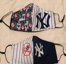 Set of 2 NY Yankees Face cover Unisex