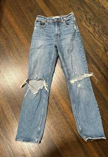 Ultra High Rise 90s Straight Blue Jeans