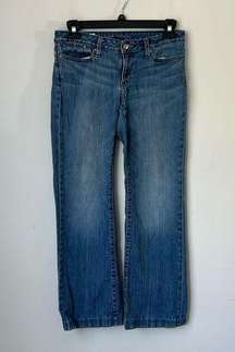 Banana Republic Womens Urban Wide Leg Stretch Pocket Denim Blue Jeans Size 6 ♦️