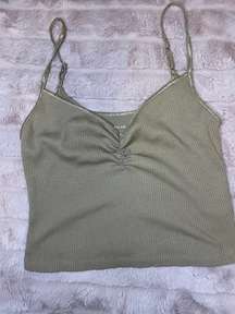 Outfitters Adjustable Carmel Brown Tank With Scrunch