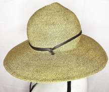 San Diego Hat Co. Mixed Braid Large Brim Sun Hat Beige Packable NWOT