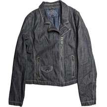 Bootheel Trading Co Sheryl Crow Dark Wash Denim Offset Zip Motorcycle Jacket S