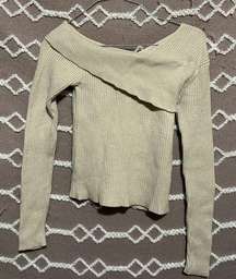 Cute Size Small Cream Wrap Sweater fits xs/s