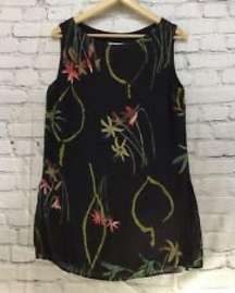 Coldwater Creek- Black and floral tank top Size M/L