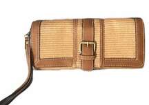 G. H. Bass & Co Clutch Wristlet, Brown, Tan