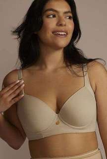 Leonisa Bra 40 Full Coverage Back Smoothing Nude Underwire Lined Padded Intimate