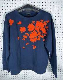 J.Crew Floral embroidered crewneck sweatshirt