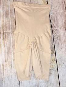 Spanx Cream  Power Series High Waisted Mid Thigh Shapewear Short Size L