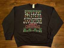 Alphabet Ugly Christmas Sweater stranger things