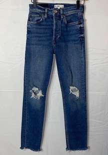 Re/Done Originals High Rise Ankle Crop Jeans Size 25