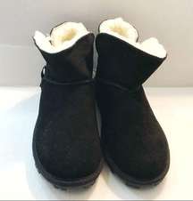 Tommy Bahama Boots Afet Women’s Winter Black Suede Faux Fur Lined Sz 10 NWT